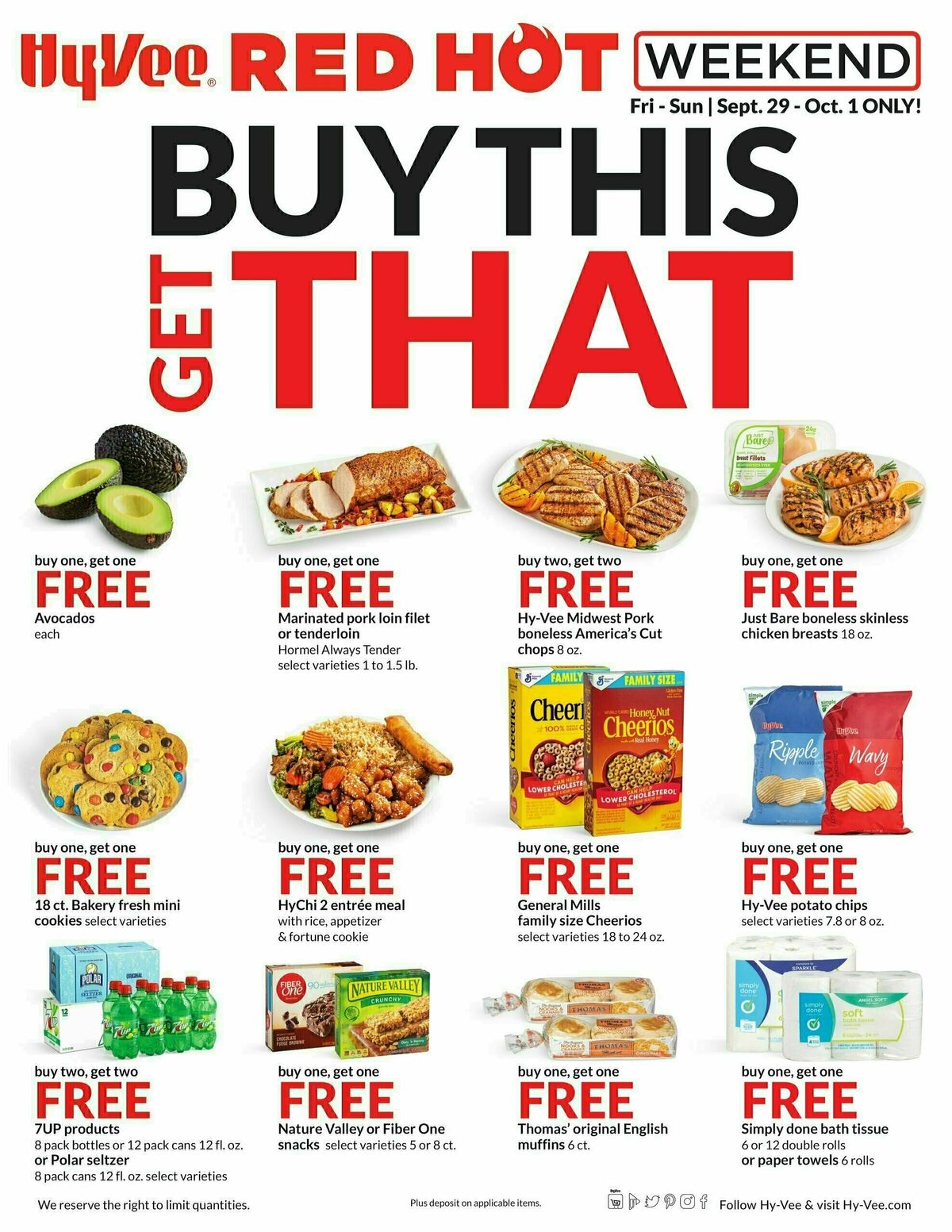 Hy Vee Red Hot Weekend Deals Ads From September 29