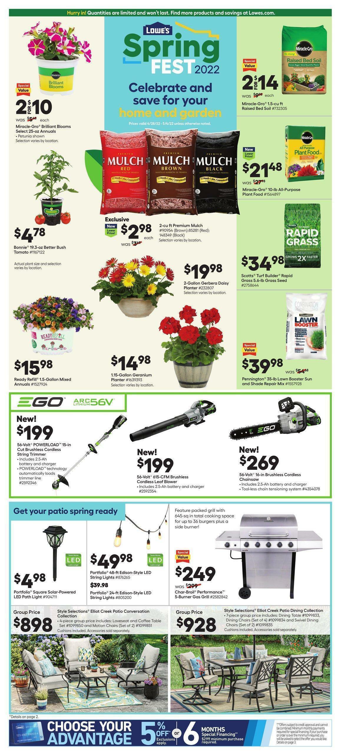 Lowe S Weekly Ads Deals From April 28