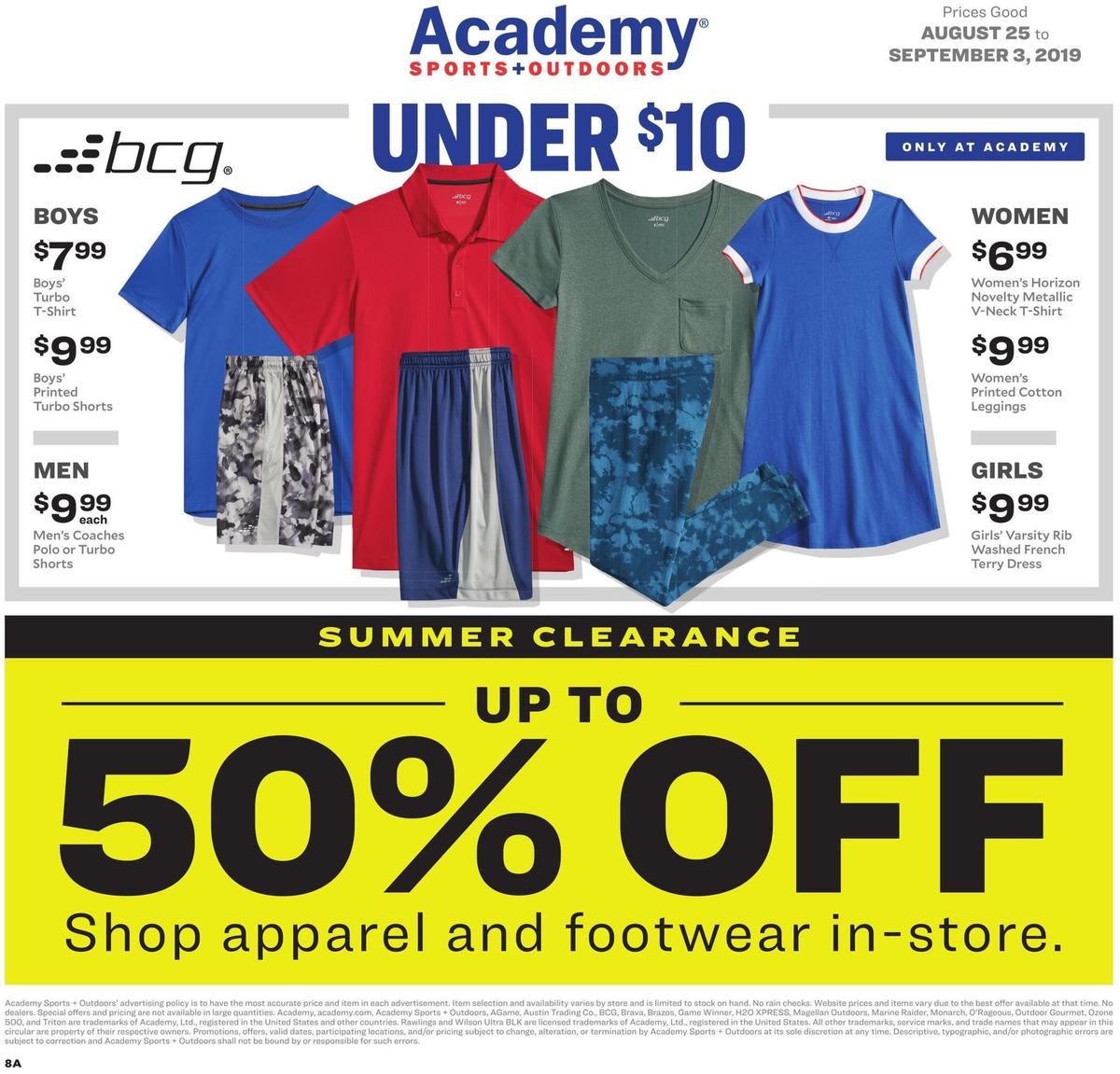 Academy Sports + Outdoors Weekly Ad from August 25