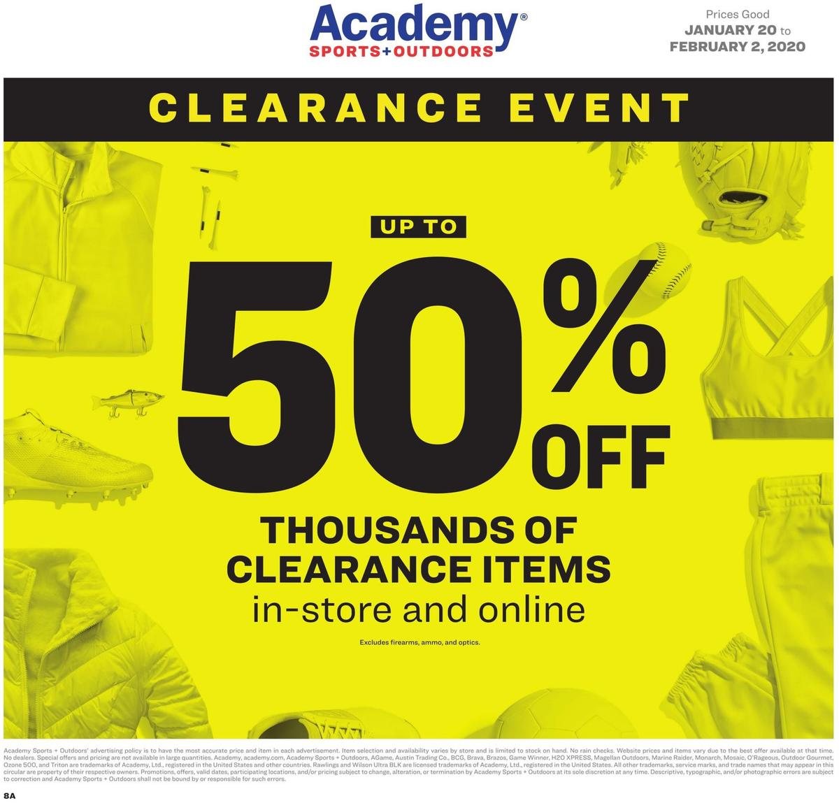 Academy Sports + Outdoors Weekly Ad from January 20