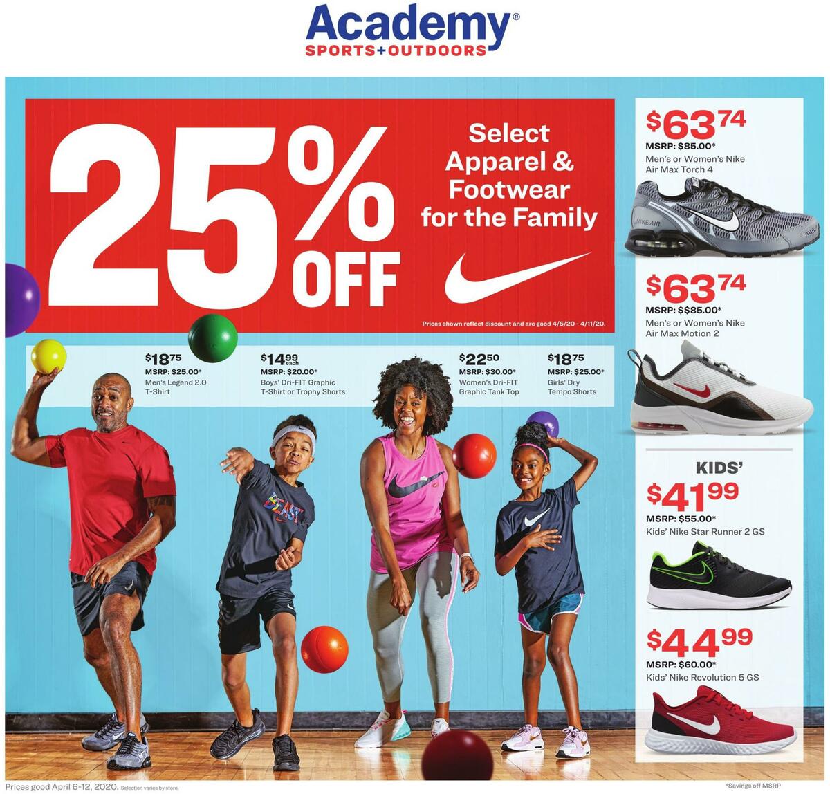 Academy Sports + Outdoors Sports & Fitness Ad Weekly Ad from April 6