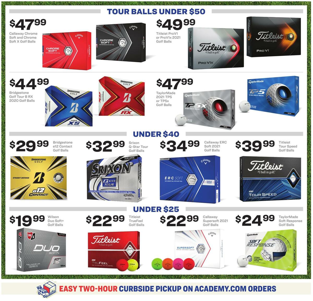 Academy Sports + Outdoors Golf Guide Weekly Ad from April 5