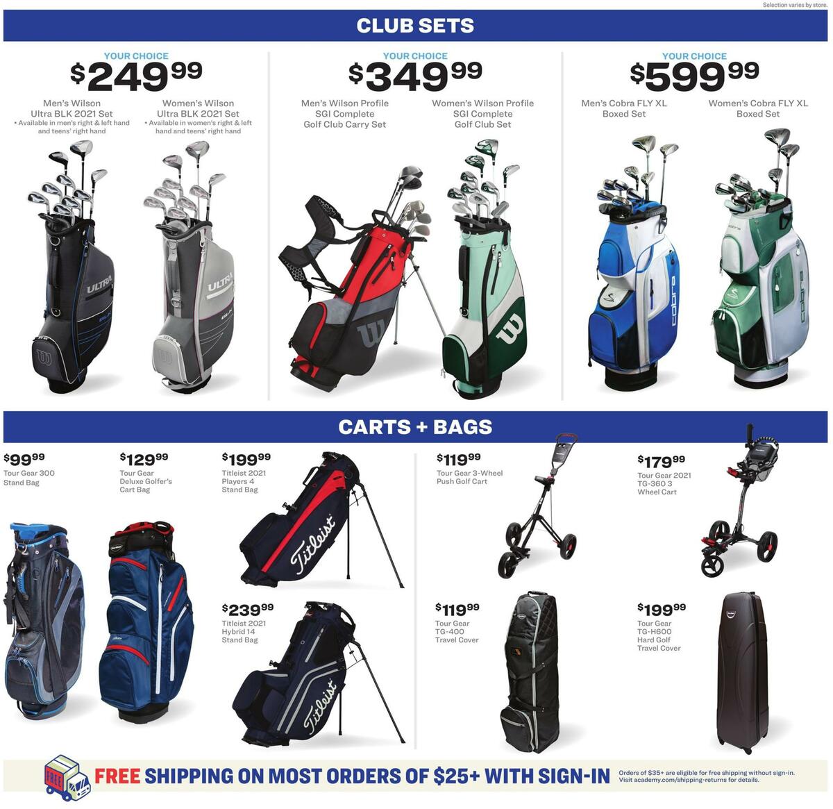 Academy Sports + Outdoors Golf Guide Weekly Ad from May 17