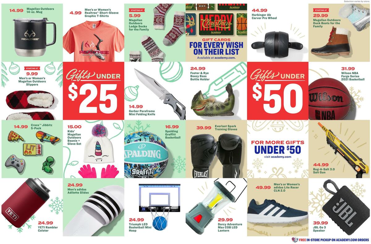 Academy Sports + Outdoors Christmas Gift Guide Weekly Ad from November 1