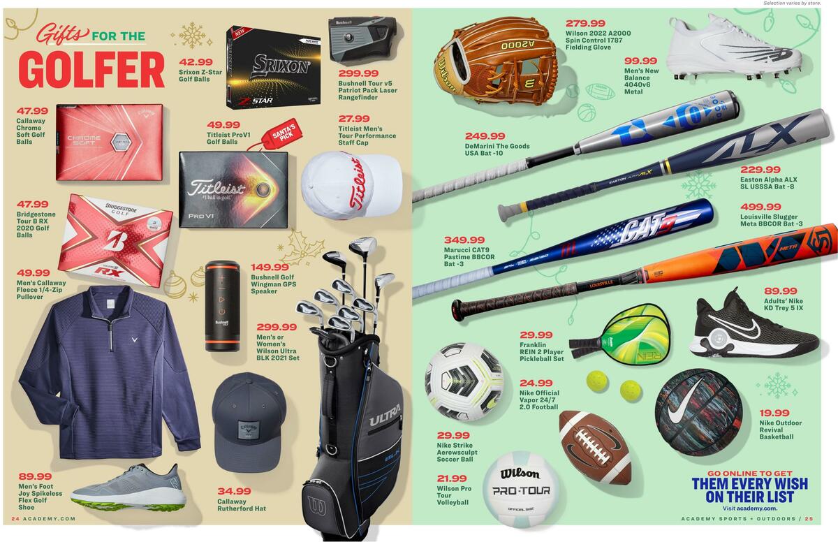 Academy Sports + Outdoors Christmas Gift Guide Weekly Ad from November 1