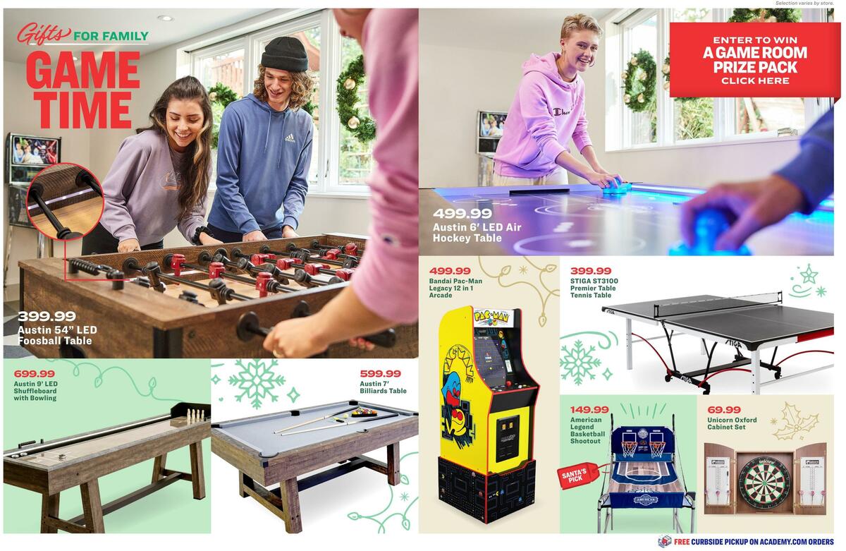 Academy Sports + Outdoors Christmas Gift Guide Weekly Ad from November 1