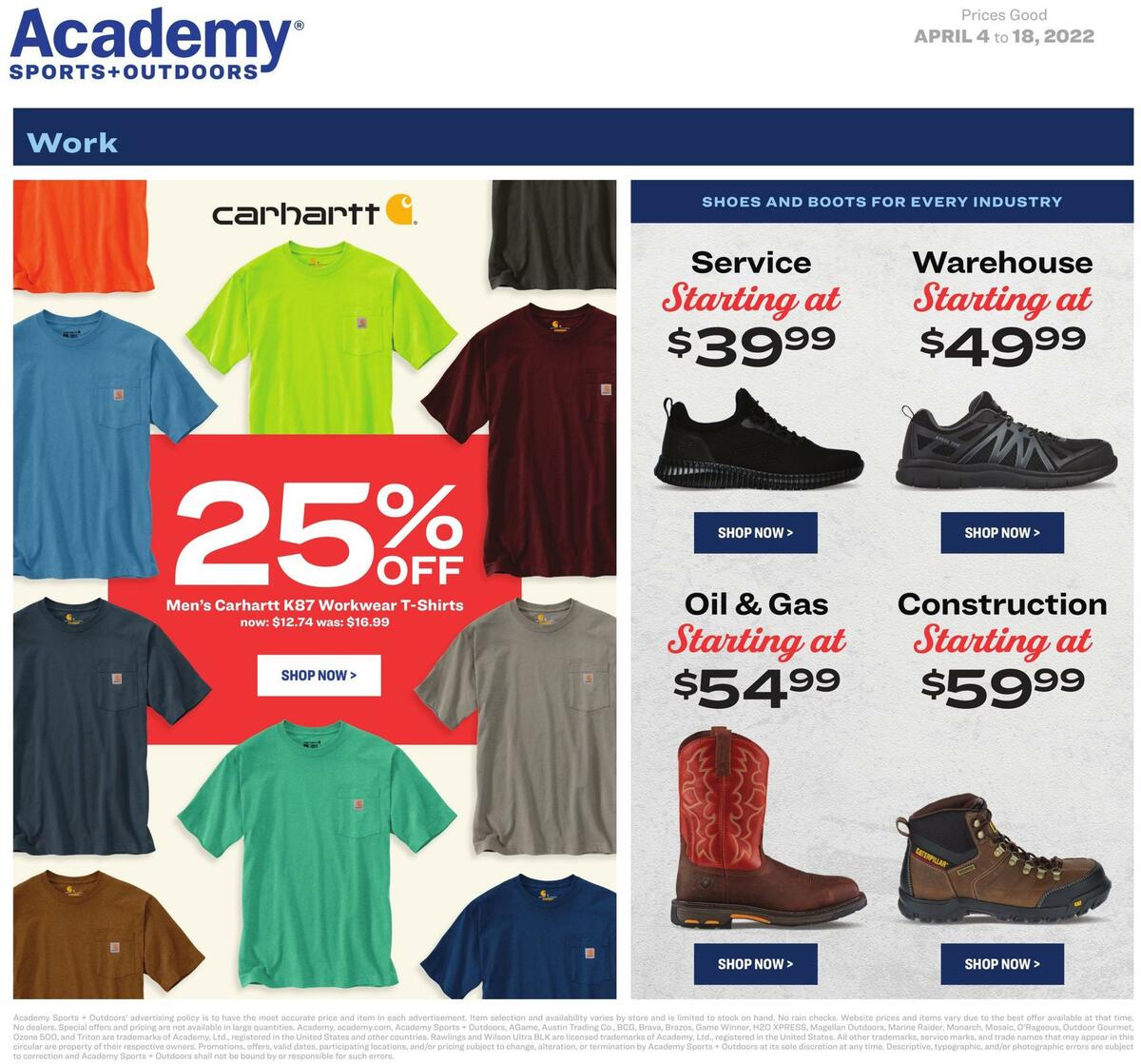 Academy Sports + Outdoors Outdoor Ad Weekly Ad from April 4