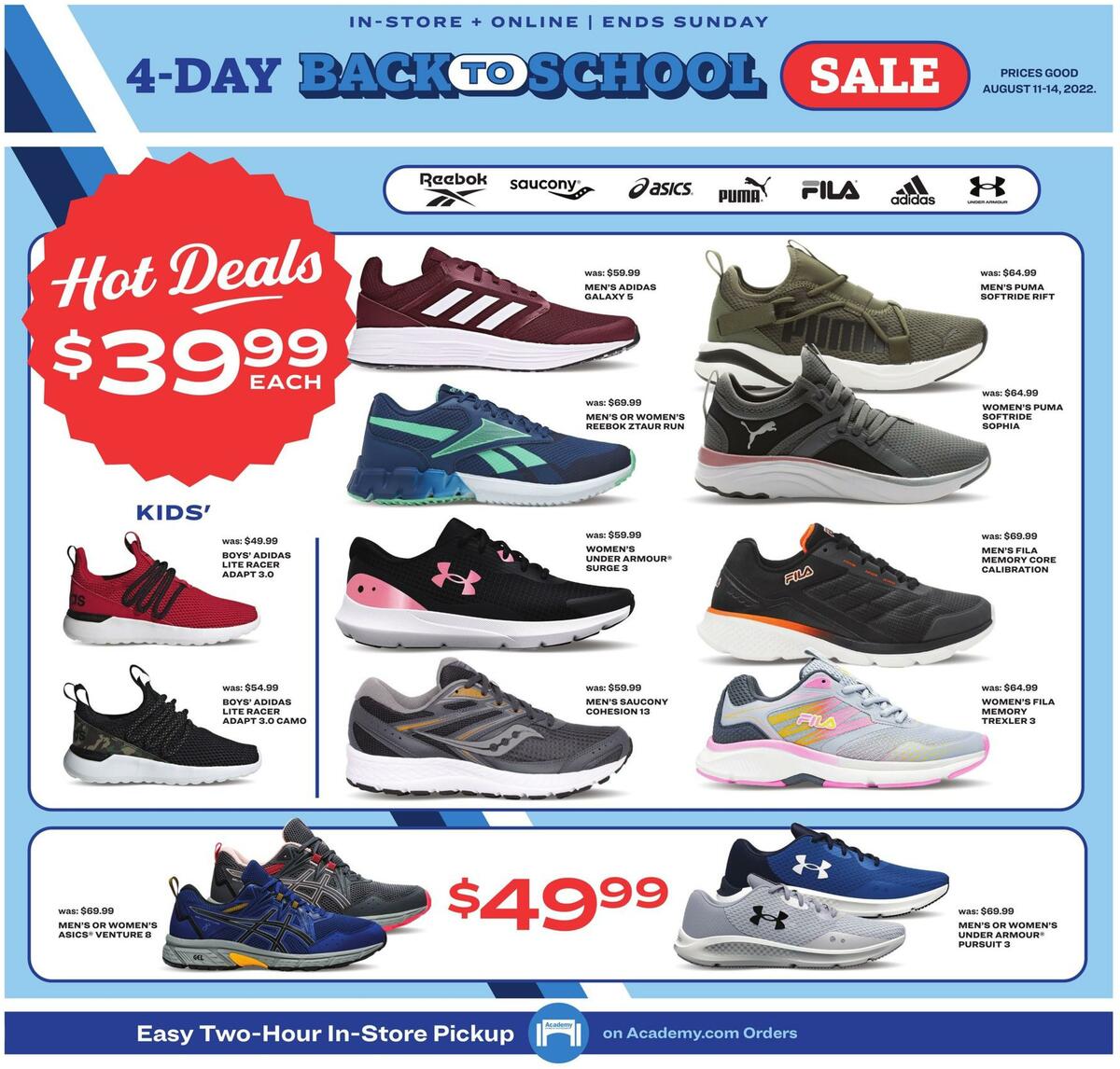 Academy Sports + Outdoors 4-Day Sale Weekly Ad from August 11