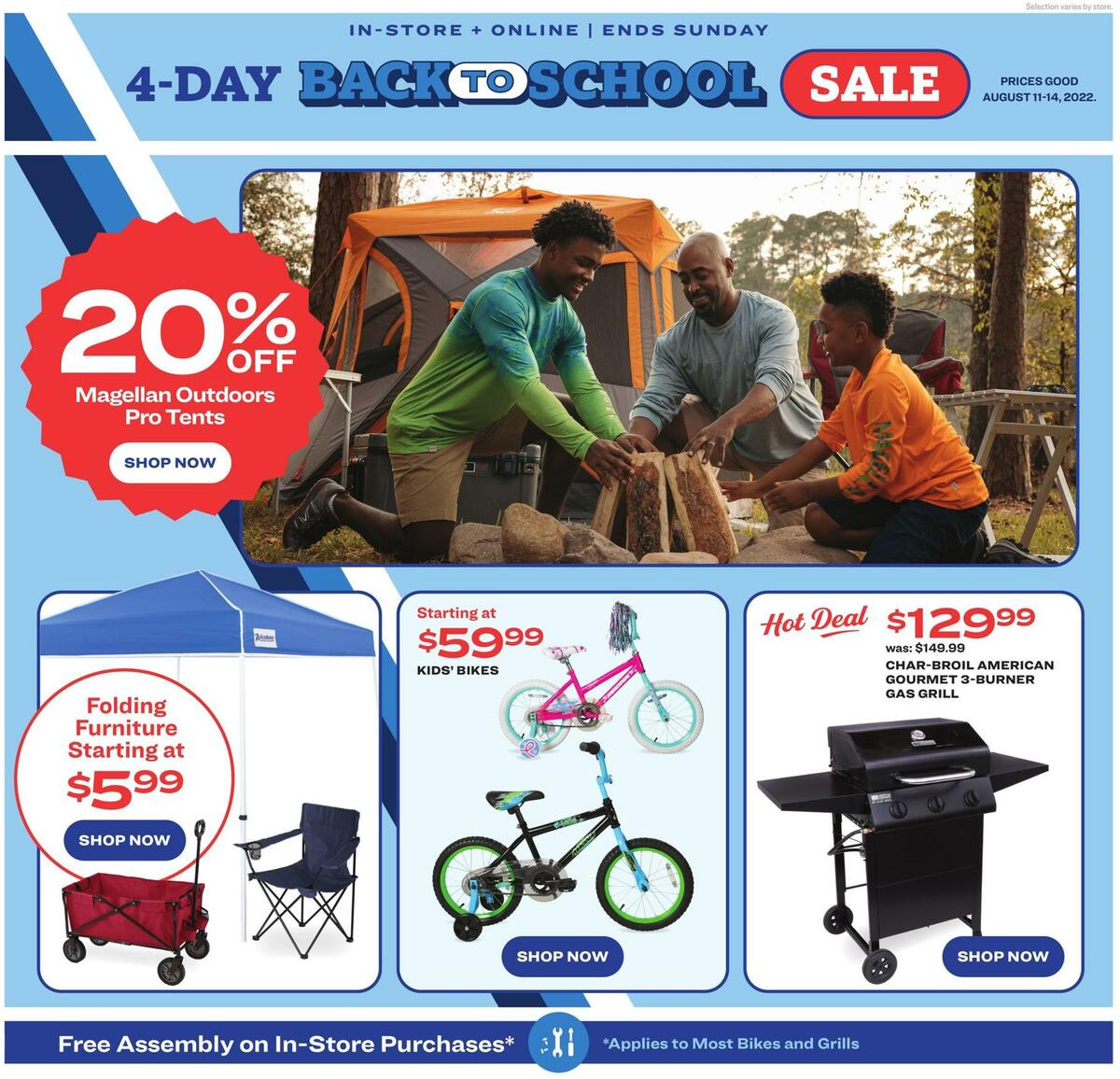 Academy Sports + Outdoors 4-Day Sale Weekly Ad from August 11