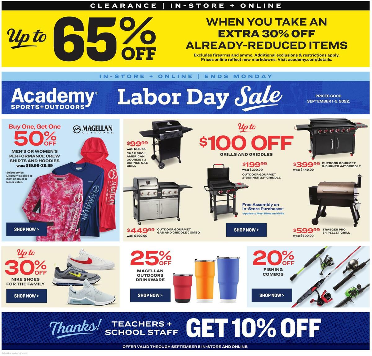 Academy Sports + Outdoors Labor Day Weekly Ad from September 1