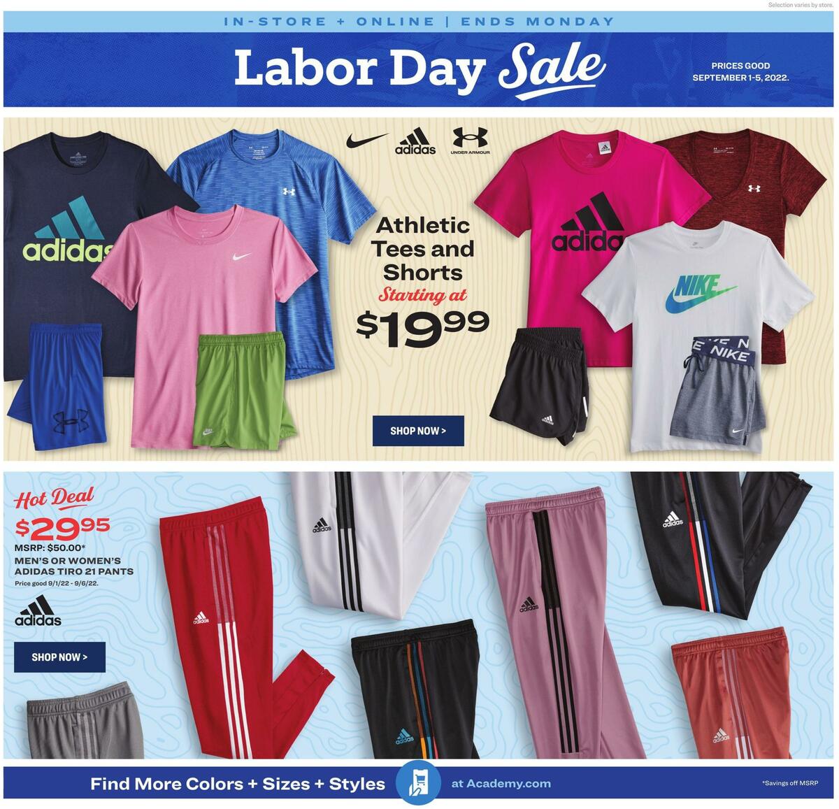 Academy Sports + Outdoors Labor Day Weekly Ad from September 1