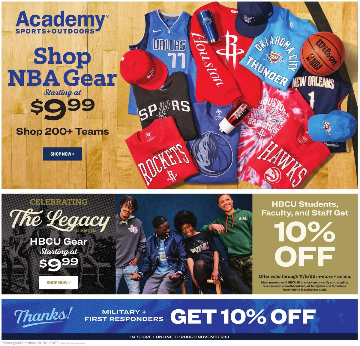 Academy Sports + Outdoors Weekly Ad from October 24