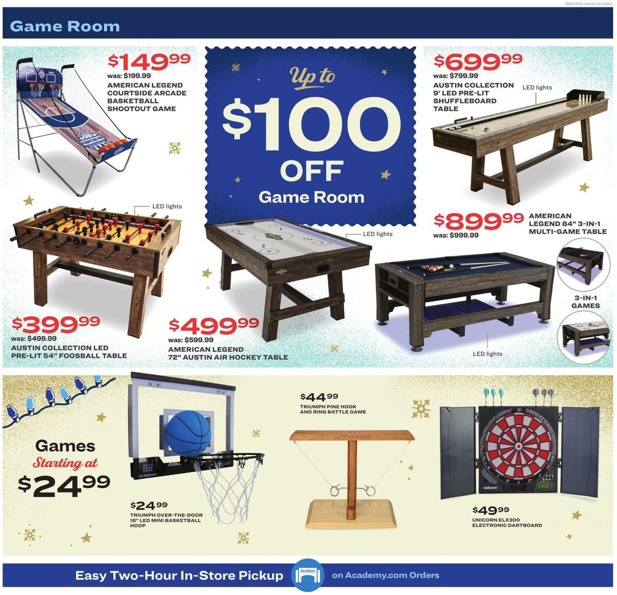 Academy Sports + Outdoors Fun & Games Ad Weekly Ad from October 31