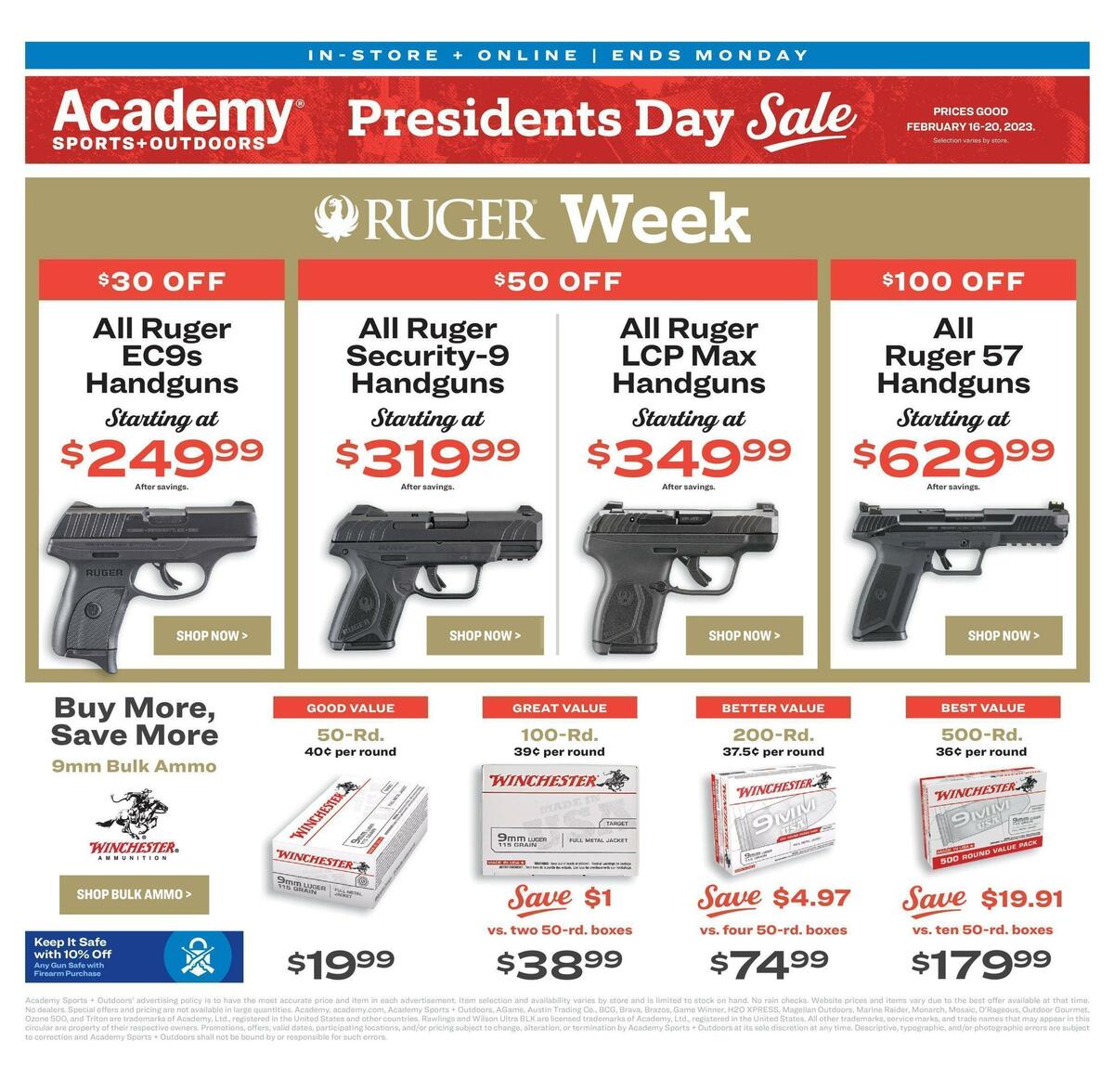 Academy Sports + Outdoors Presidents Day Sale Weekly Ad from February 16