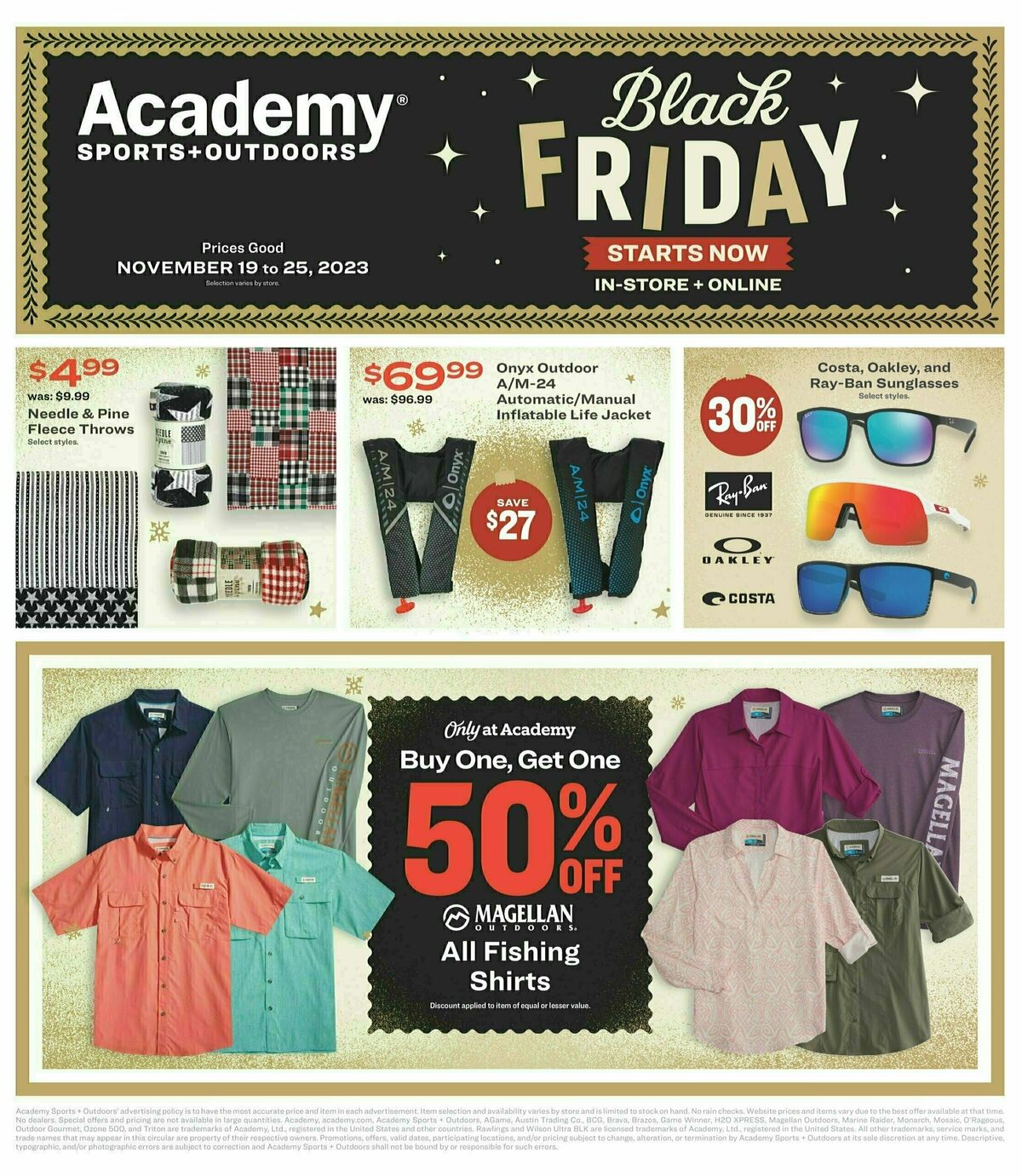 Academy Sports + Outdoors Black Friday Weekly Ad from November 19