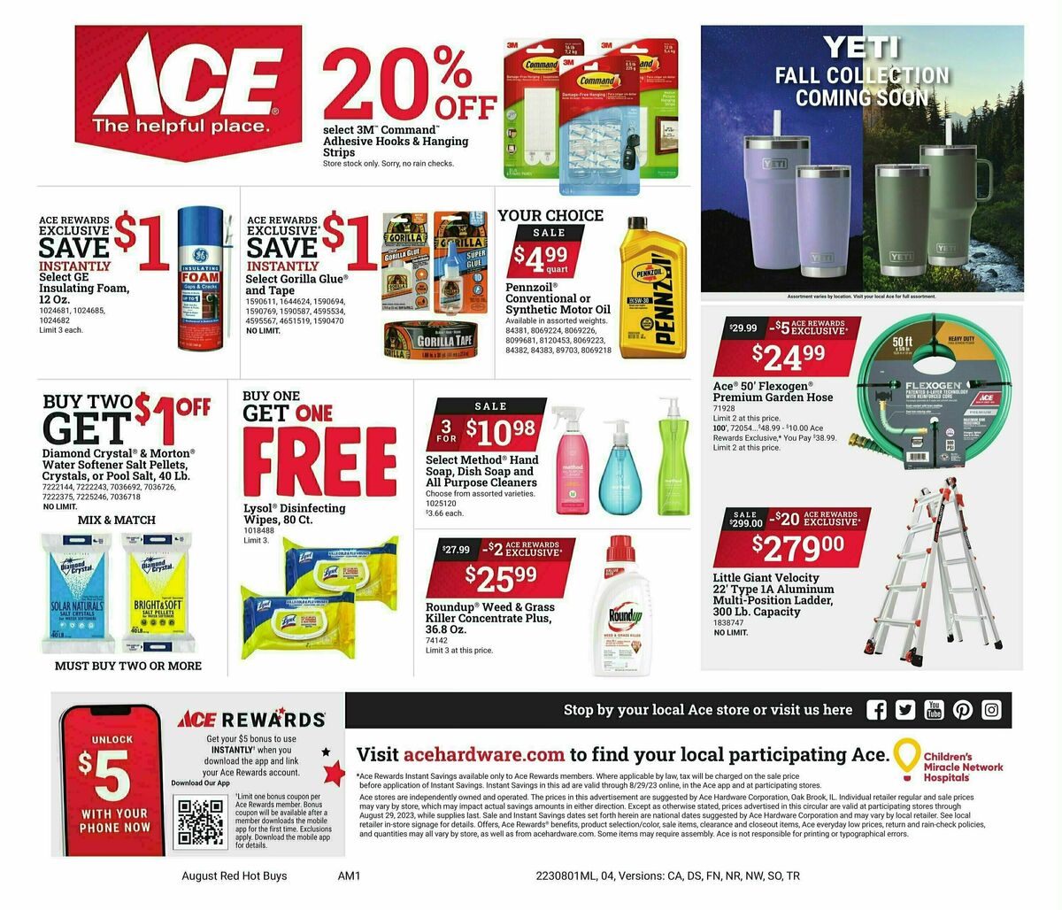 Ace Hardware Red Hot Buys Weekly Ad from August 1