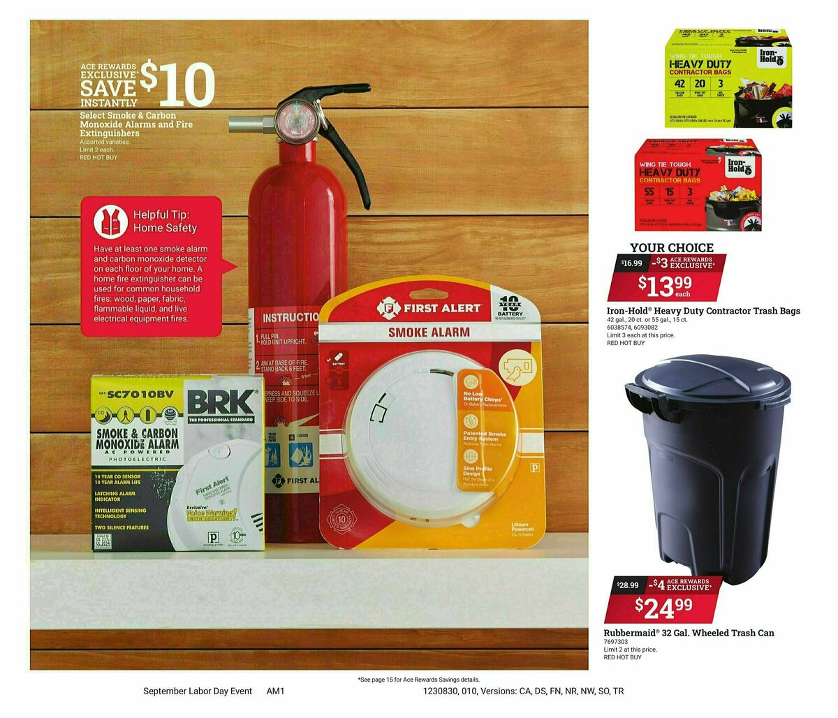 Ace Hardware Labor Day Weekly Ad from August 30