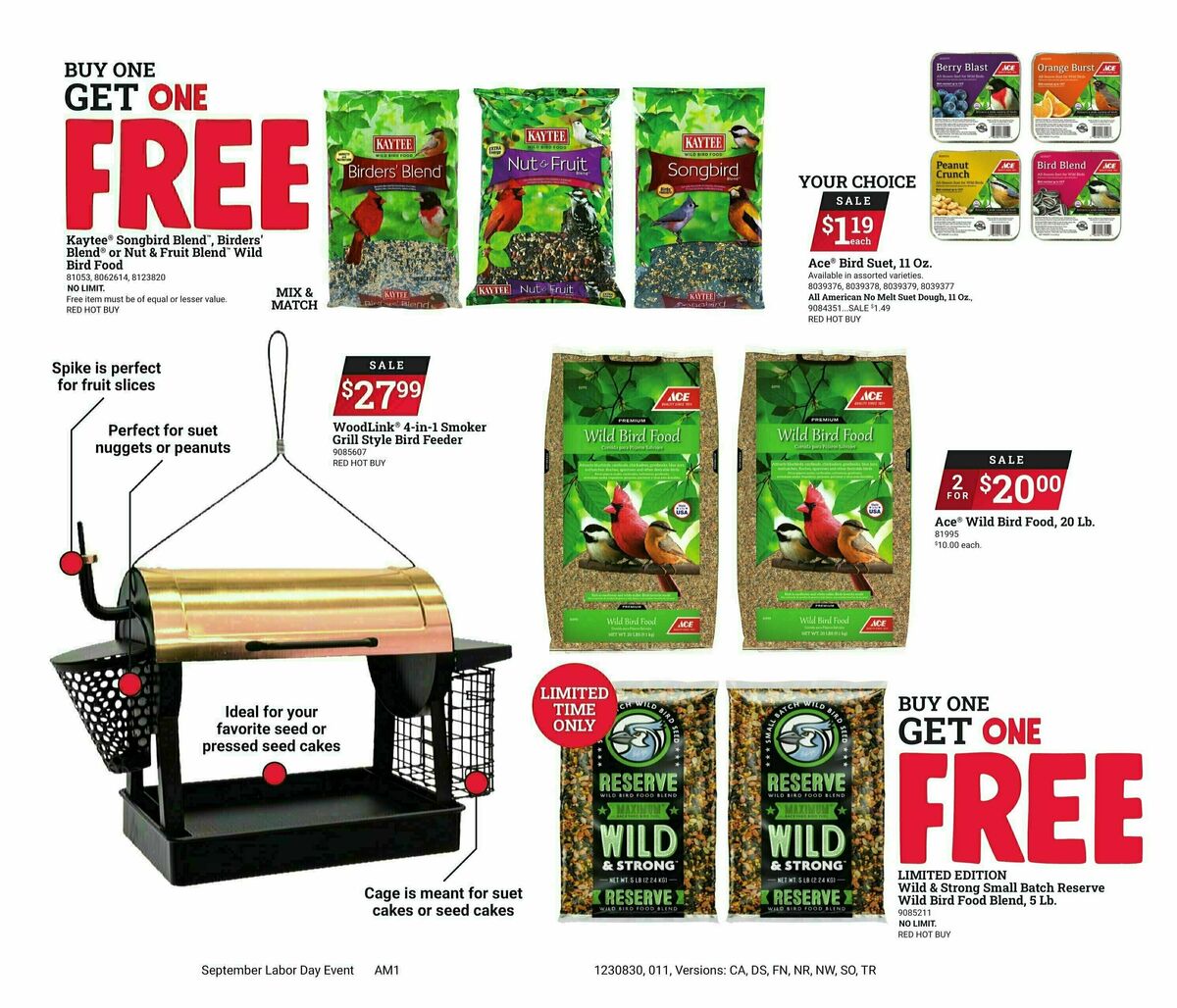 Ace Hardware Labor Day Weekly Ad from August 30