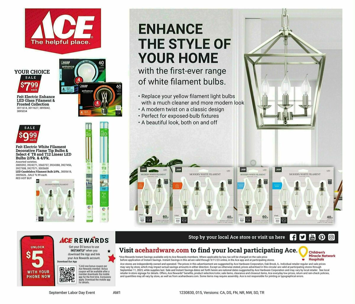 Ace Hardware Labor Day Weekly Ad from August 30