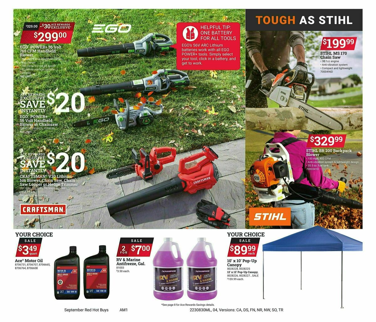 Ace Hardware Red Hot Buys Weekly Ad from August 30