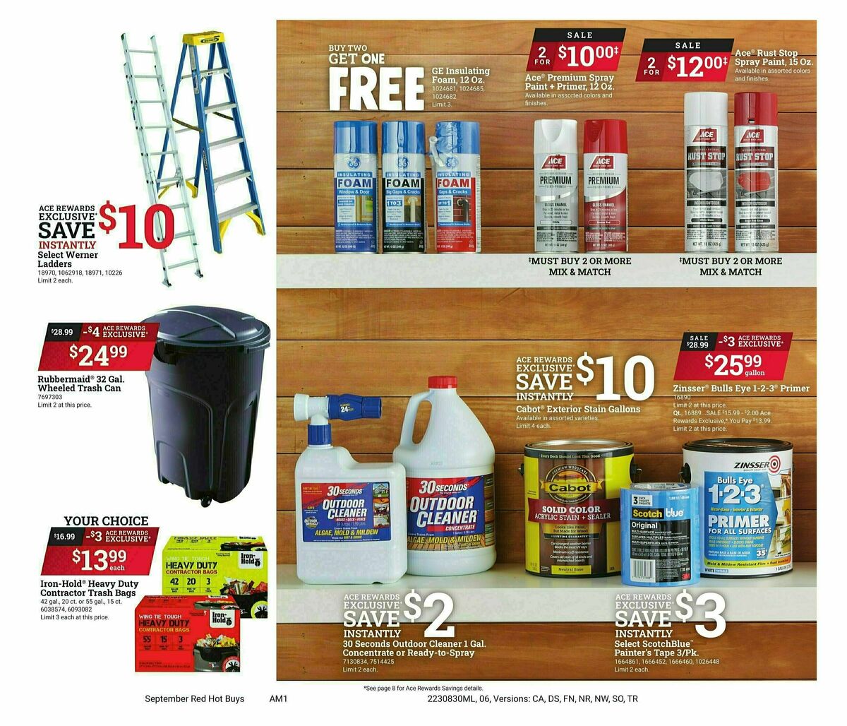 Ace Hardware Red Hot Buys Weekly Ad from August 30