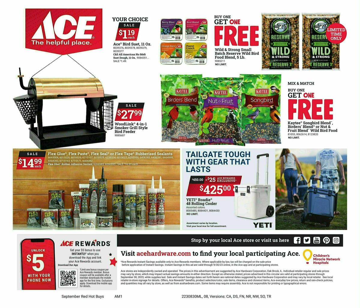 Ace Hardware Red Hot Buys Weekly Ad from August 30