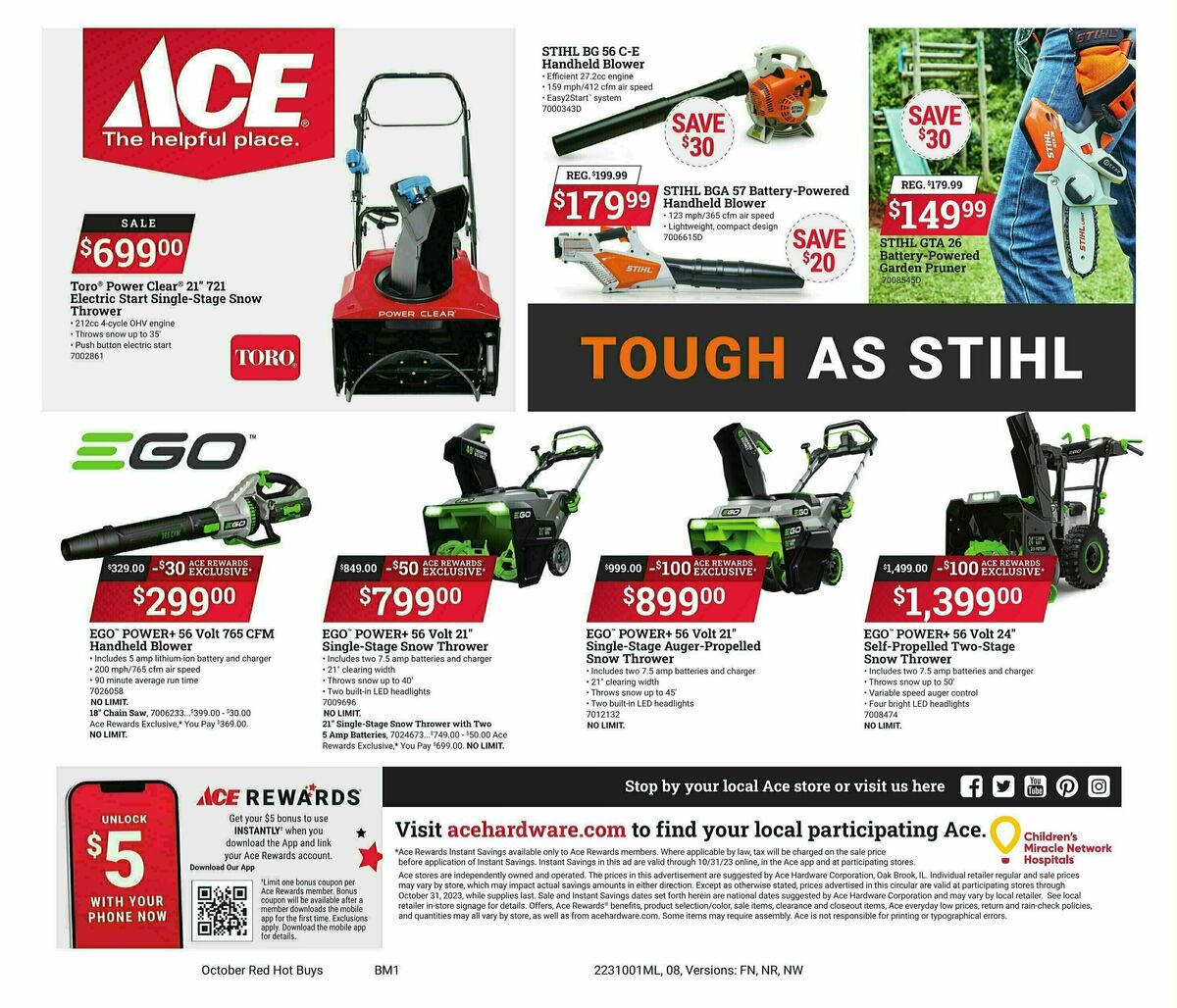 Ace Hardware Weekly Ad from October 1