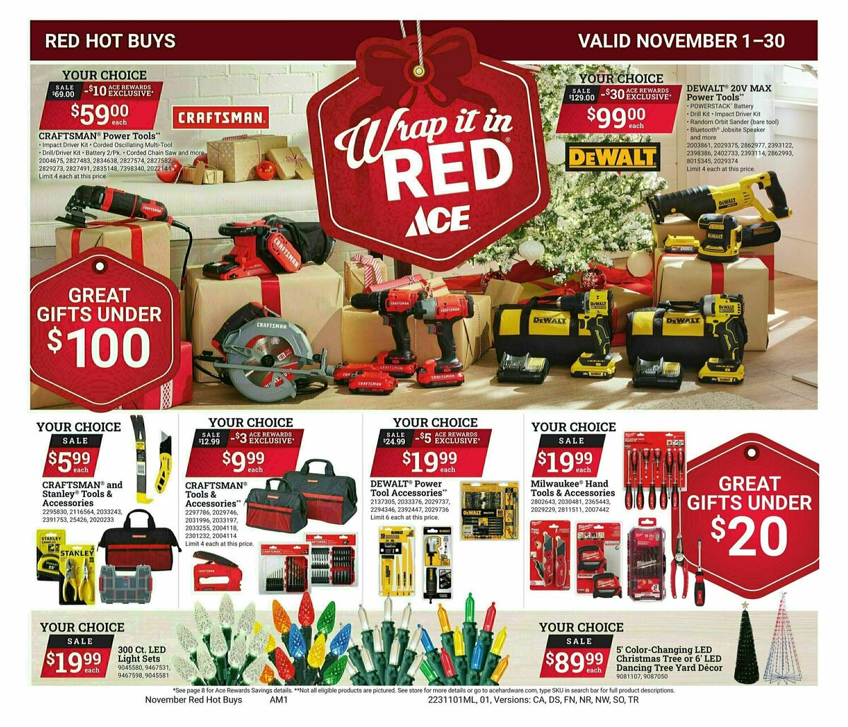 Ace Hardware Red Hot Buys Weekly Ad from November 1