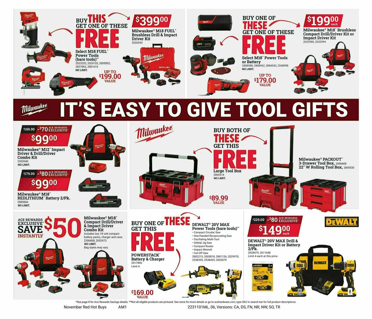 Ace Hardware Red Hot Buys Weekly Ad from November 1