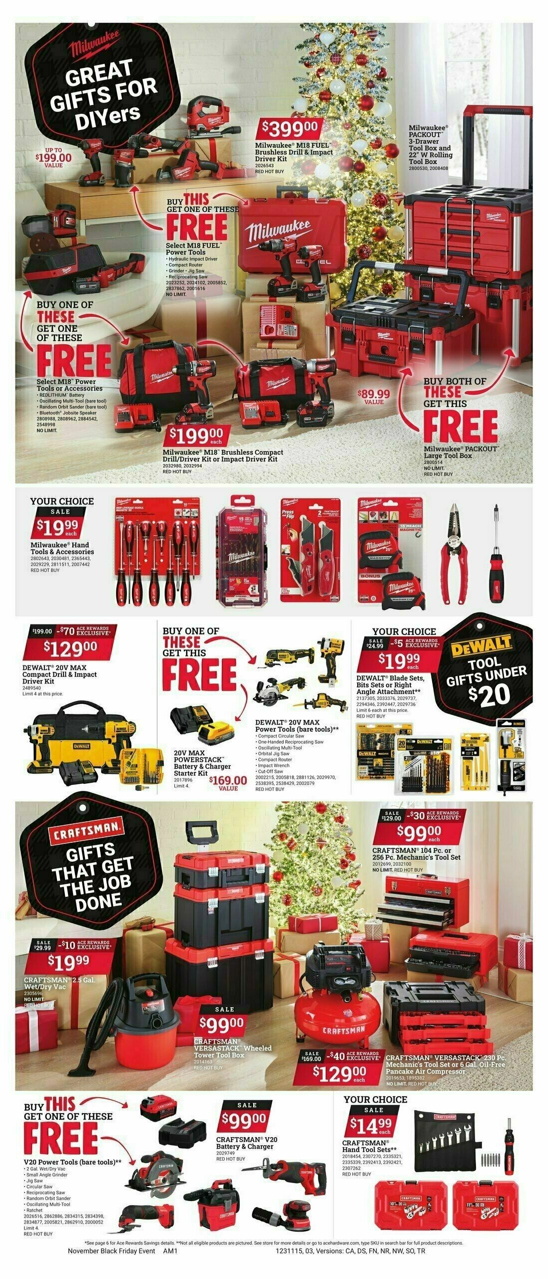 Ace Hardware Black Friday Weekly Ad from November 15