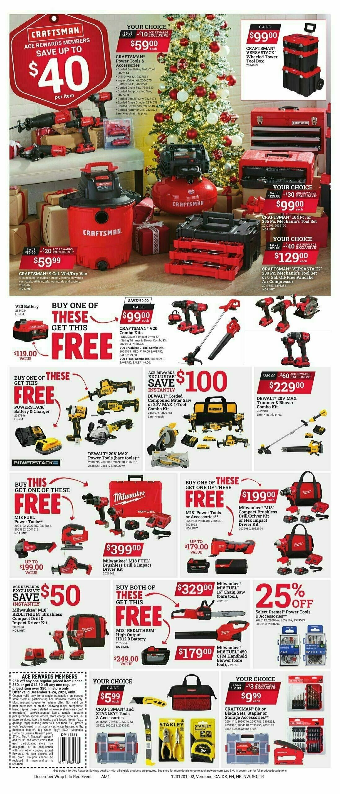 Ace Hardware Wrap it in Red Event Weekly Ad from December 1