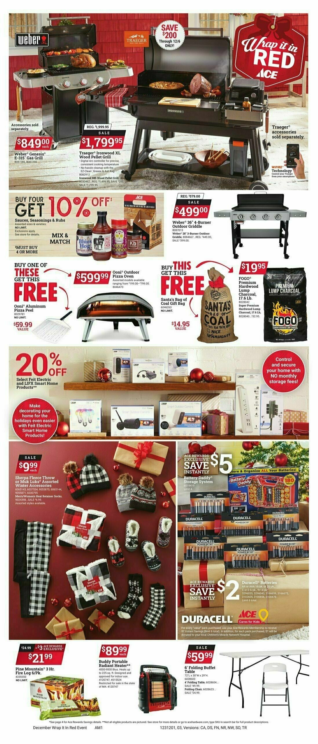 Ace Hardware Wrap it in Red Event Weekly Ad from December 1