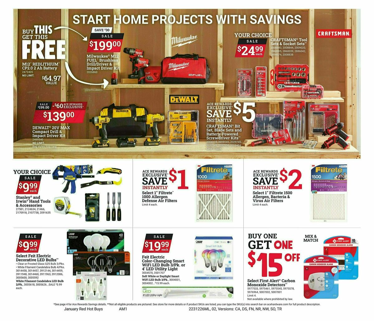 Ace Hardware January Red Hot Buys Weekly Ad from December 26