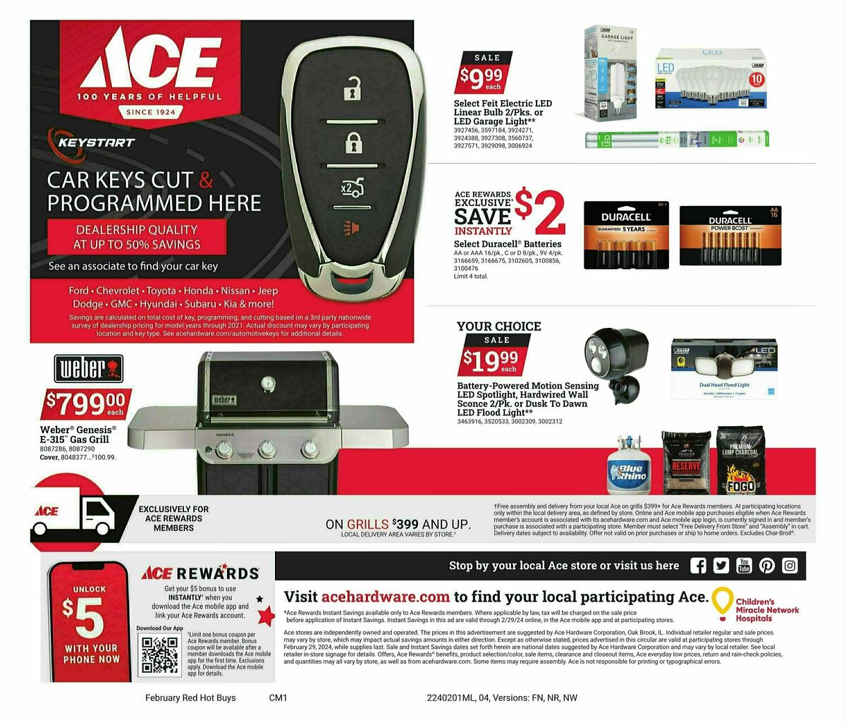 Ace Hardware Red Hot Buys Weekly Ad from February 1