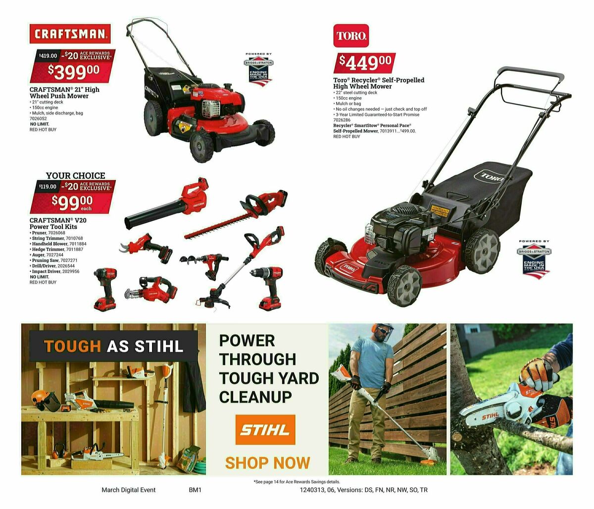 Ace Hardware Spring Event Weekly Ad from March 13