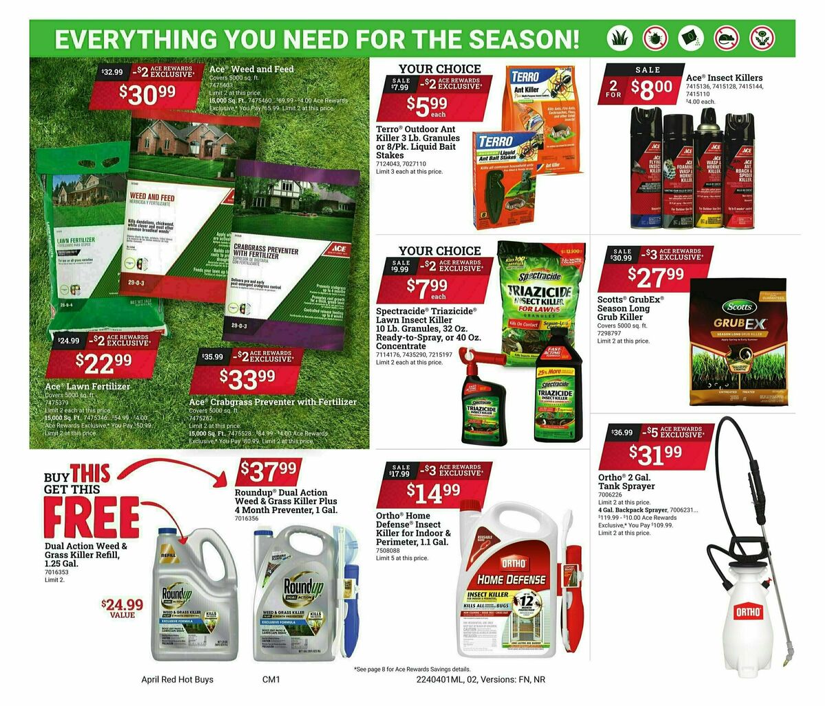 Ace Hardware April Red Hot Buys Weekly Ad from April 1