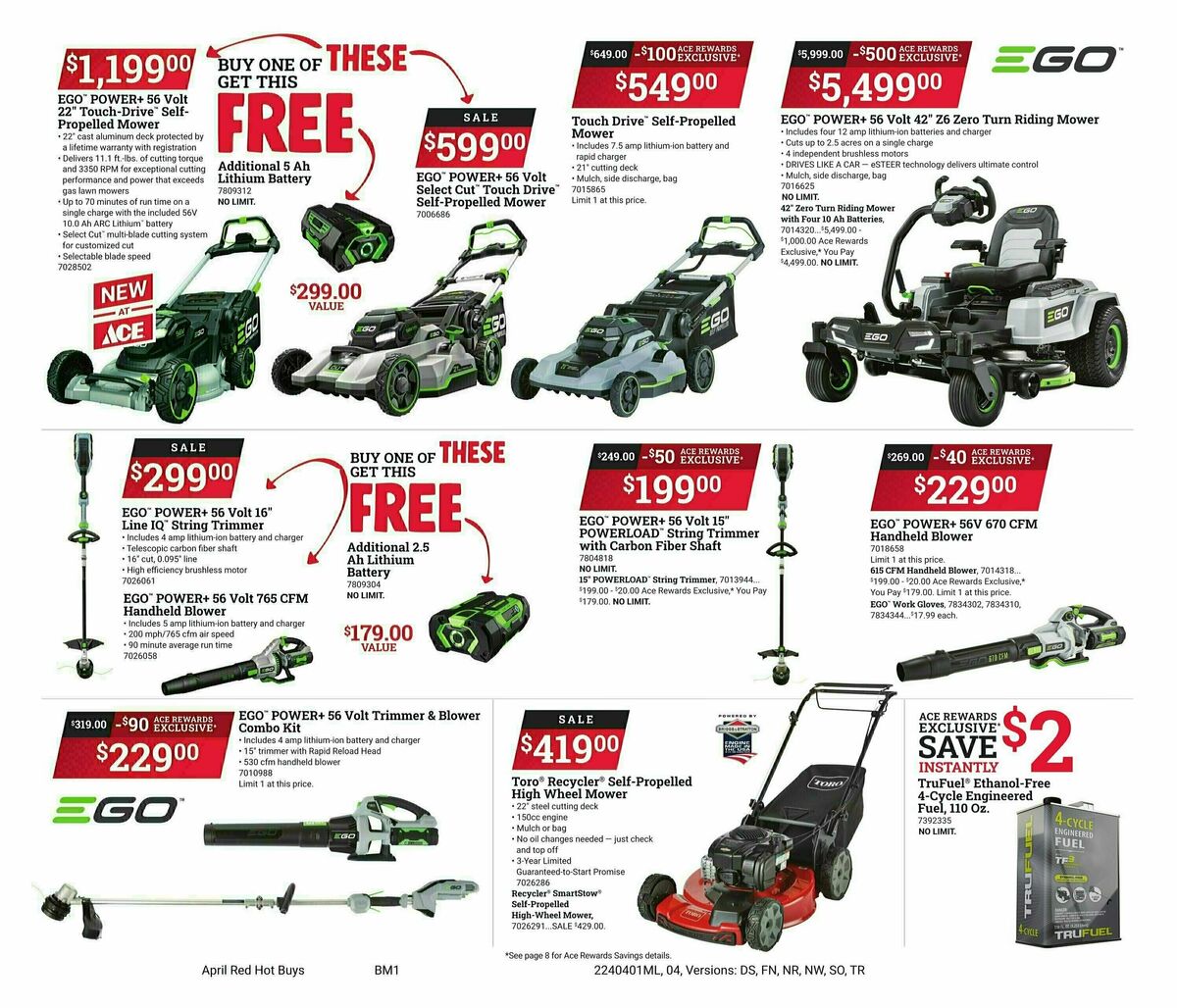 Ace Hardware April Red Hot Buys Weekly Ad from April 1