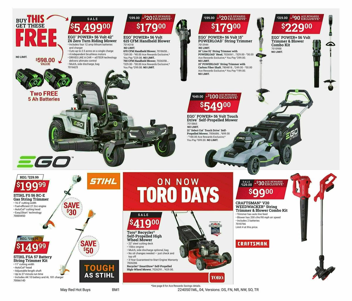 Ace Hardware Red Hot Buys Weekly Ad from May 1