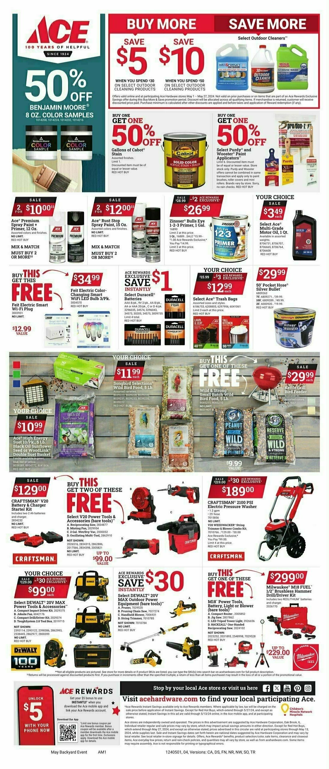Ace Hardware Backyard Event Weekly Ad from May 1