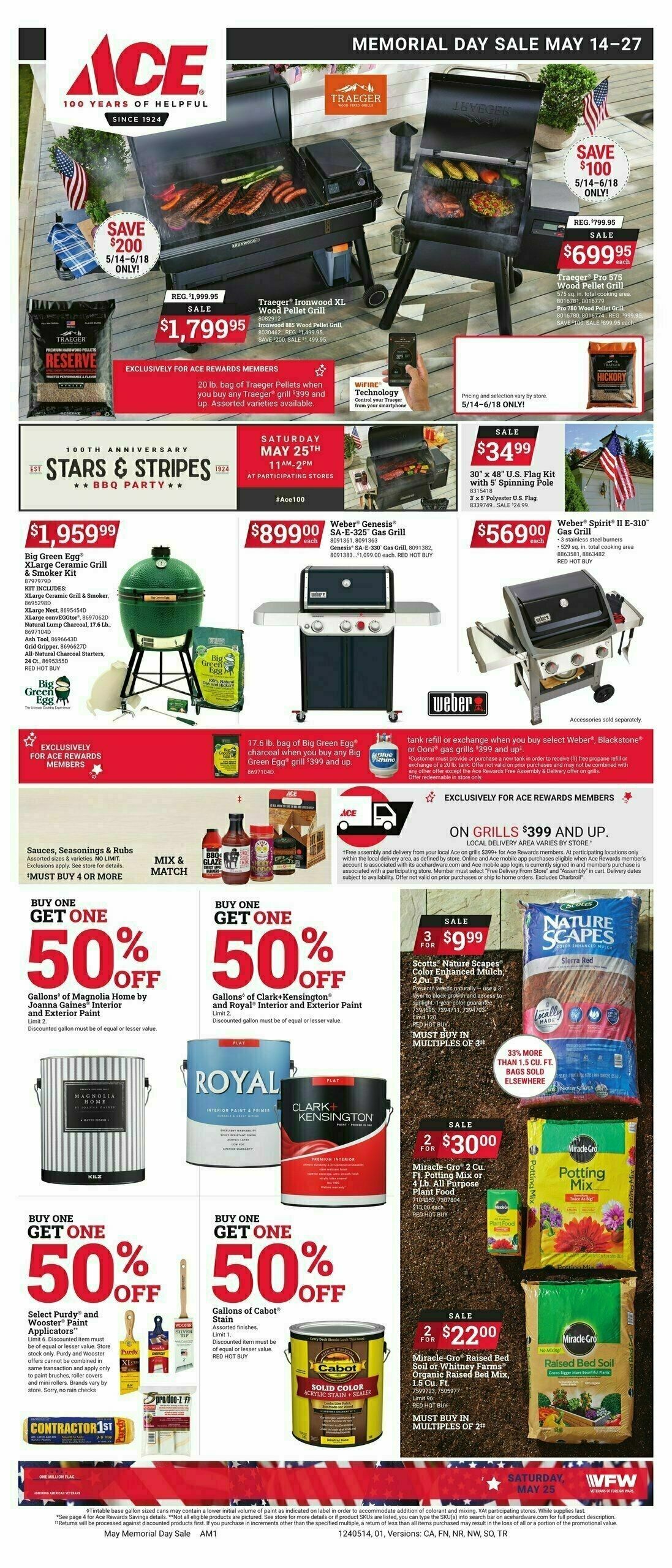 Ace Hardware Memorial Day Weekly Ad from May 14