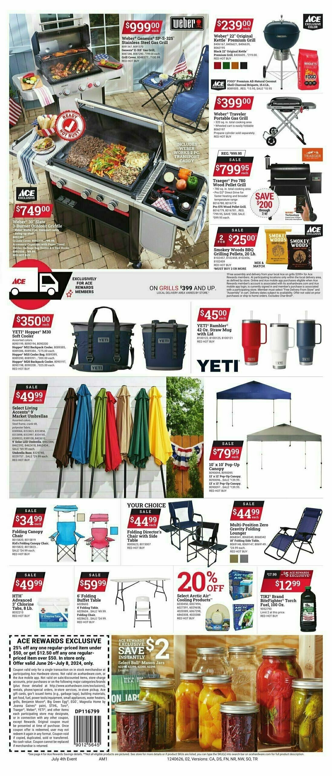 Ace Hardware July 4th Event Weekly Ad from June 26