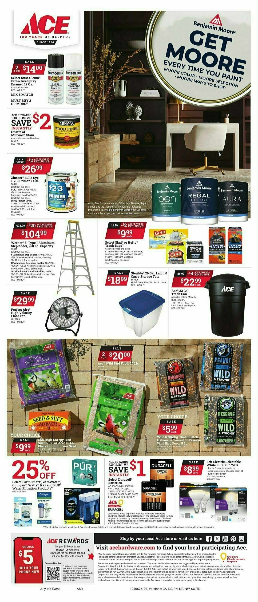 Ace Hardware July 4th Event Weekly Ad from June 26