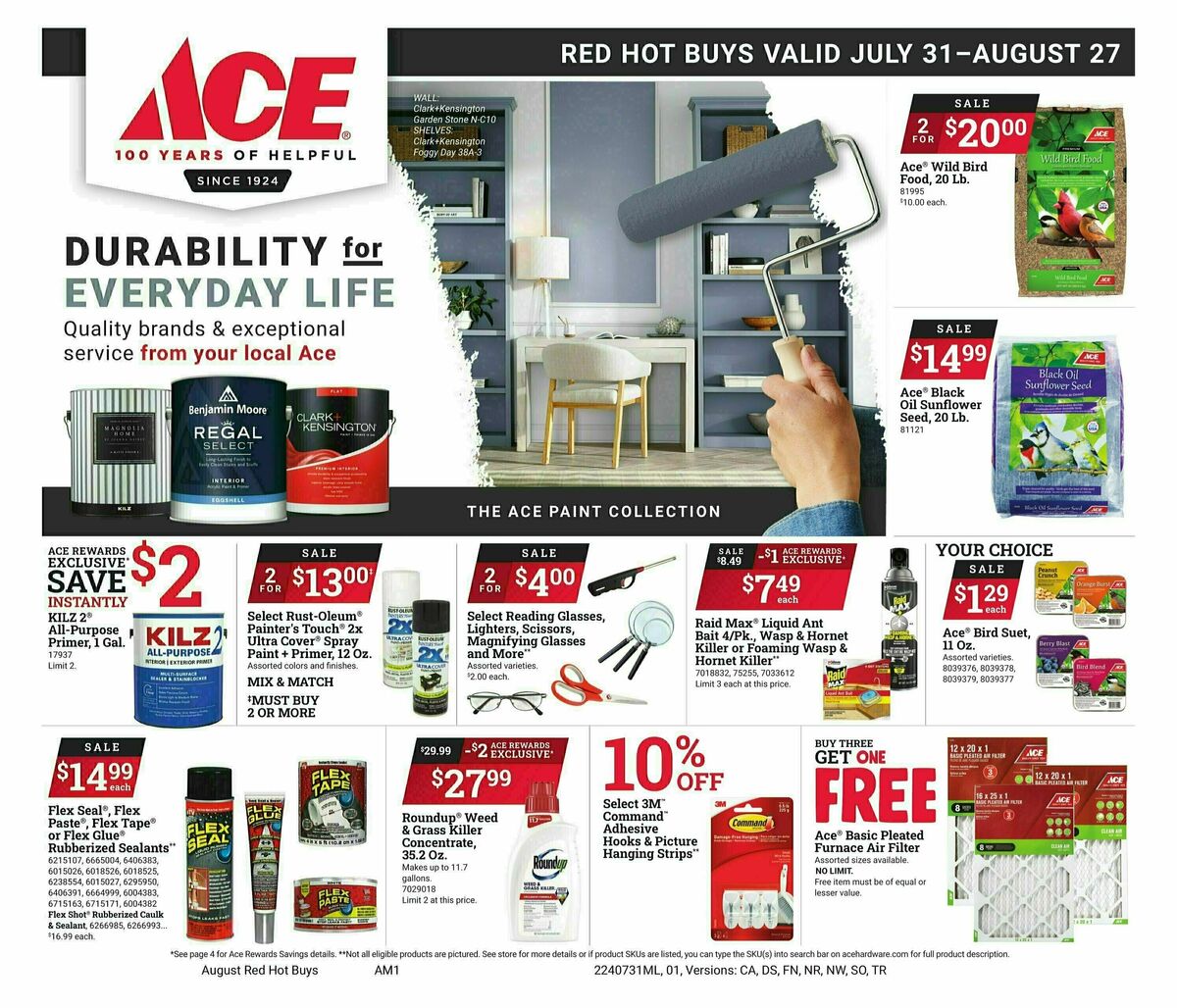 Ace Hardware Red Hot Buys Weekly Ad from July 31