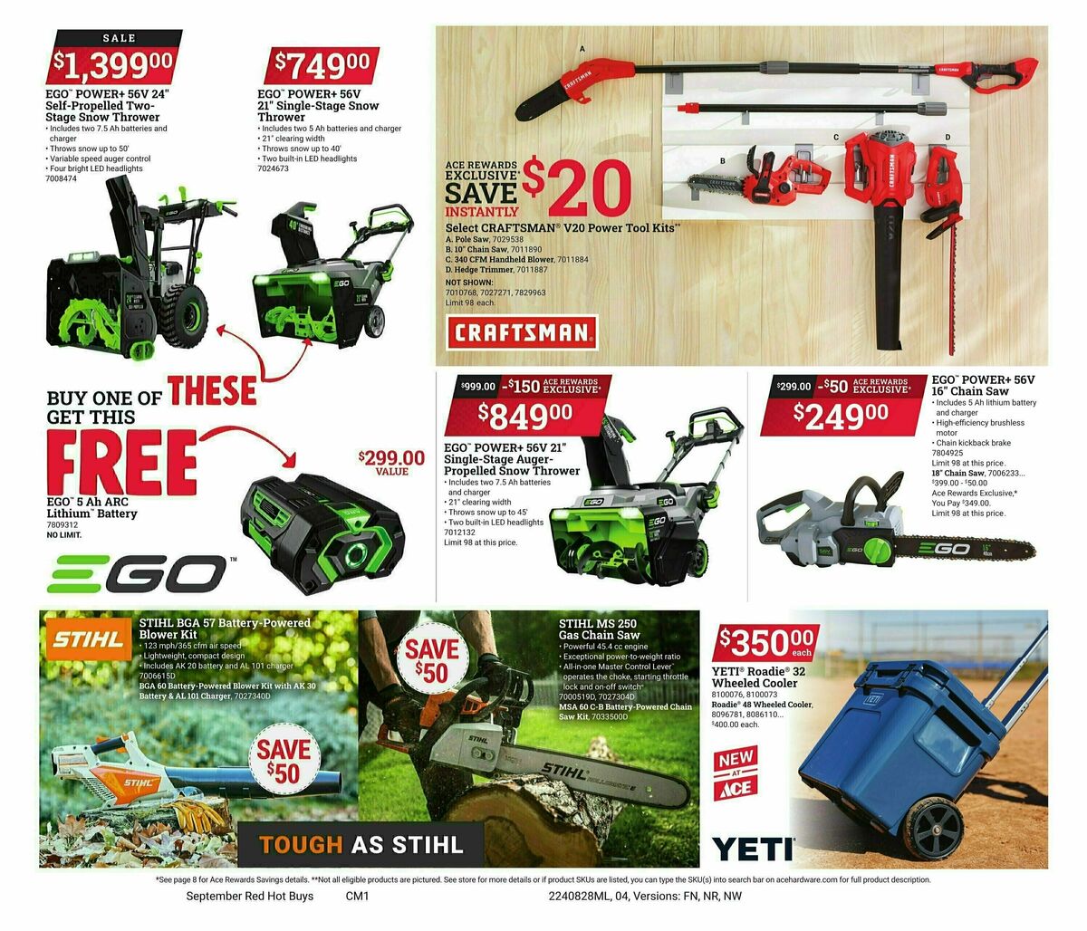 Ace Hardware Red Hot Buys Weekly Ad from August 28