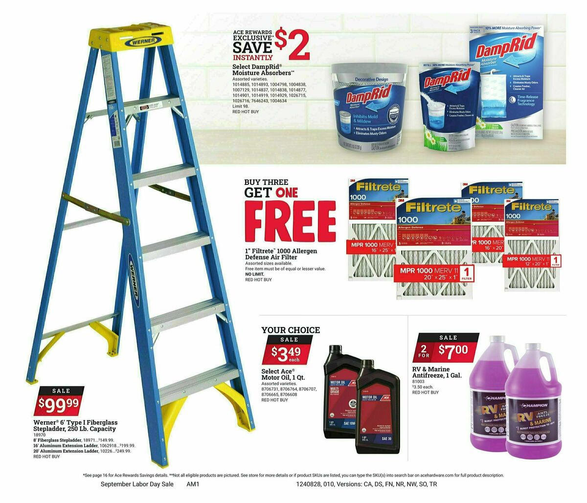 Ace Hardware Labor Day Event Weekly Ad from August 28