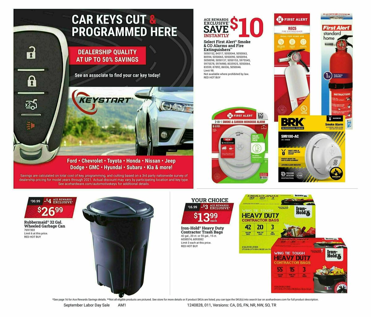 Ace Hardware Labor Day Event Weekly Ad from August 28