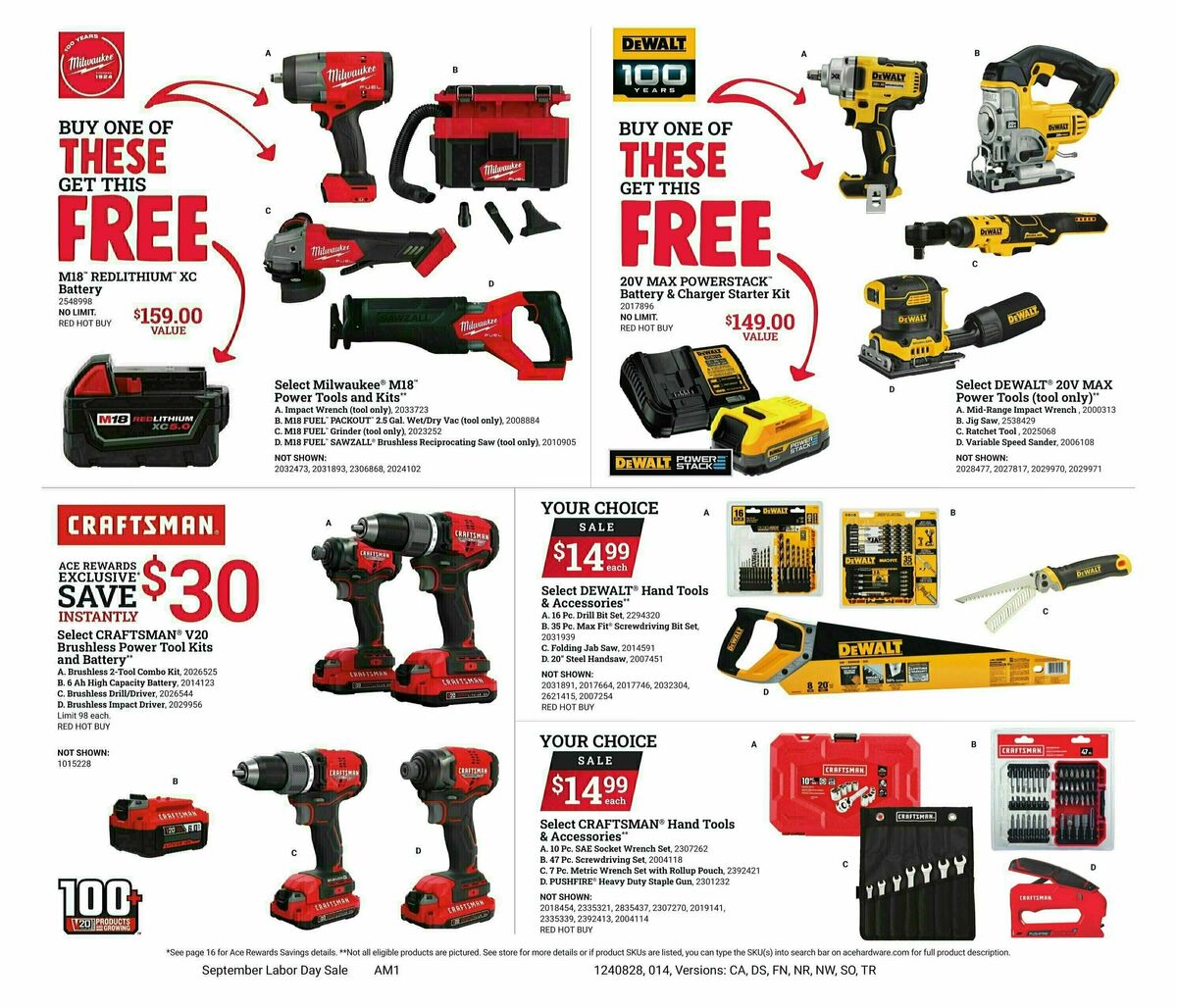 Ace Hardware Labor Day Event Weekly Ad from August 28