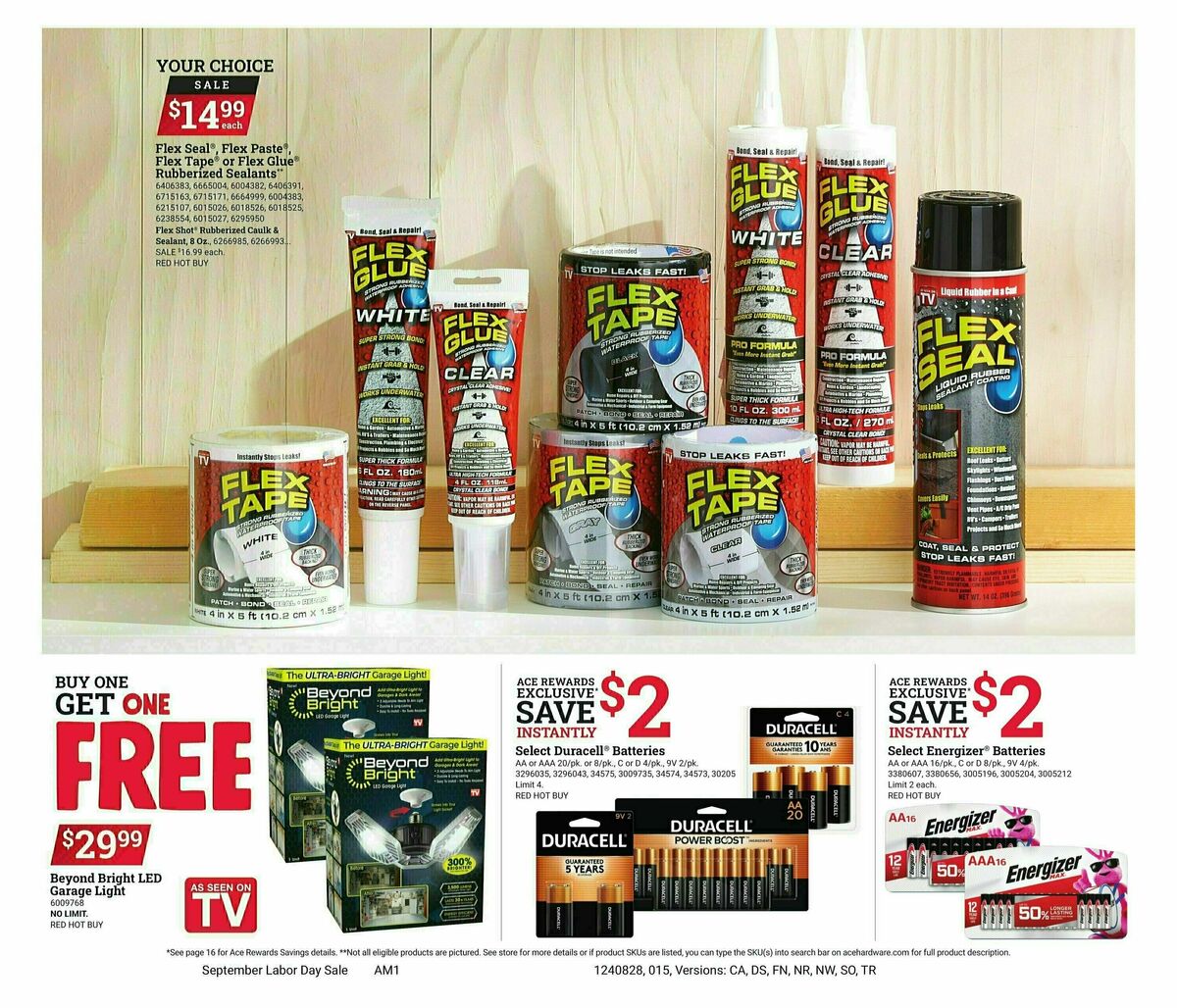 Ace Hardware Labor Day Event Weekly Ad from August 28