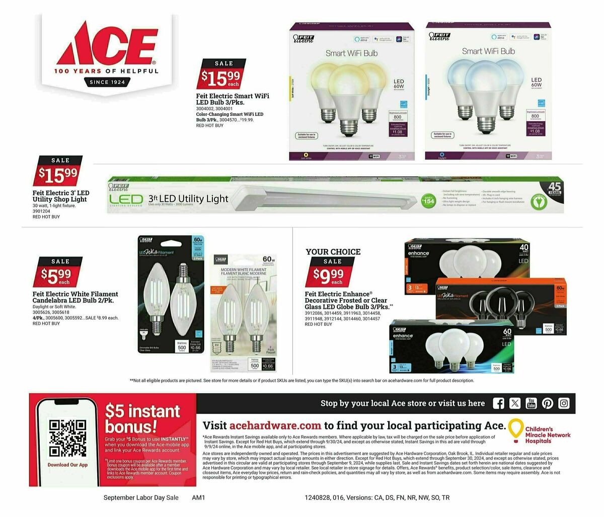 Ace Hardware Labor Day Event Weekly Ad from August 28