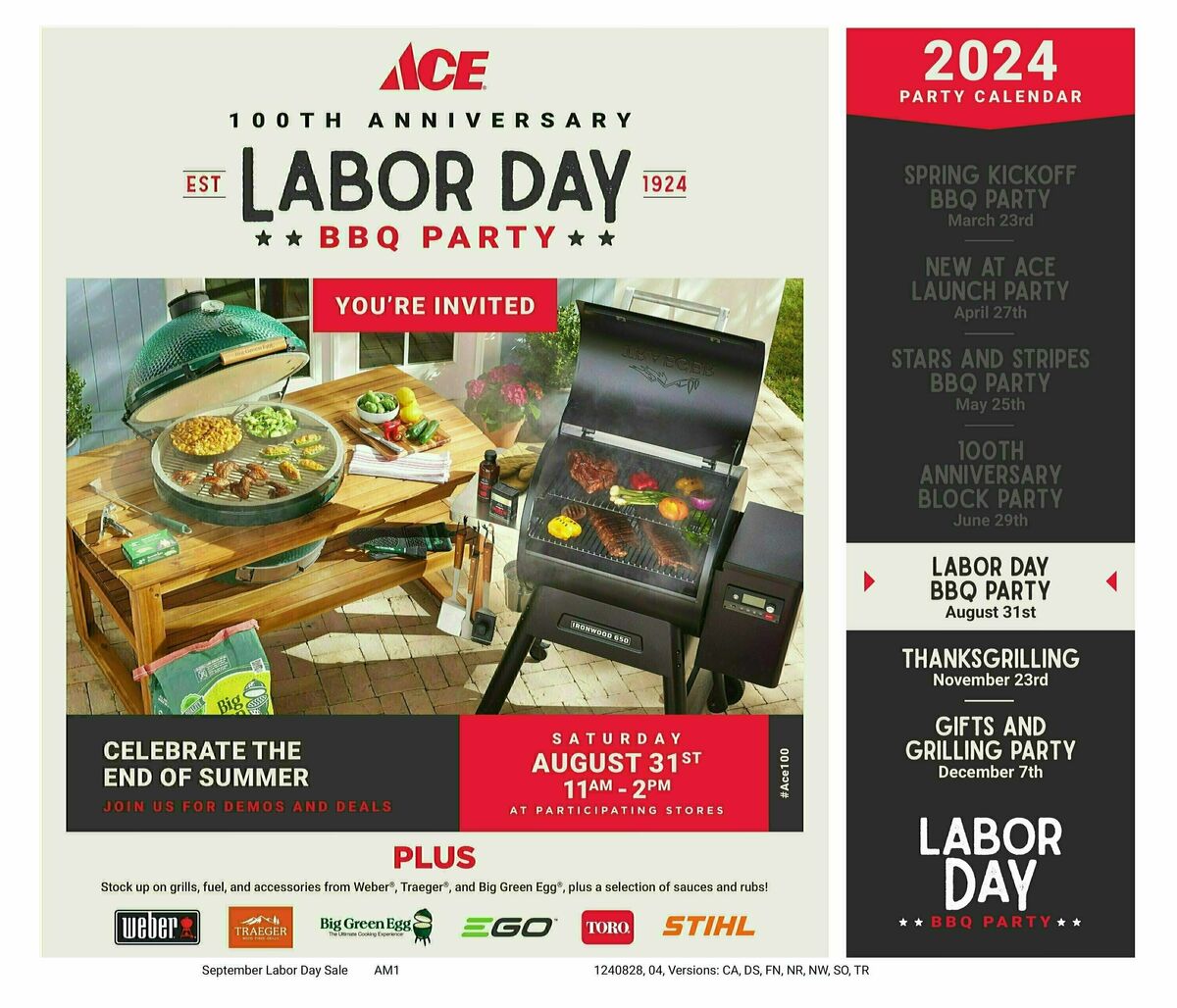 Ace Hardware Labor Day Event Weekly Ad from August 28